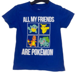 ⭐️ 3/$20 Boys Pokémon Blue T-Shirt Size XS